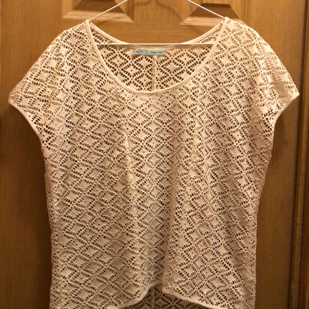 Lace cream shirt